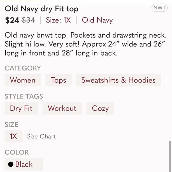 Old Navy dry Fit top - Picture 5 of 5
